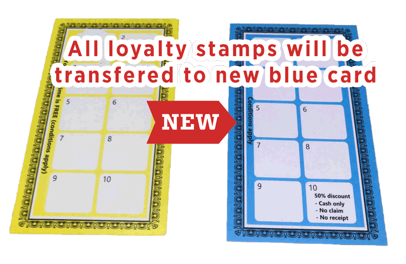Yellow to Blue loyalty Card